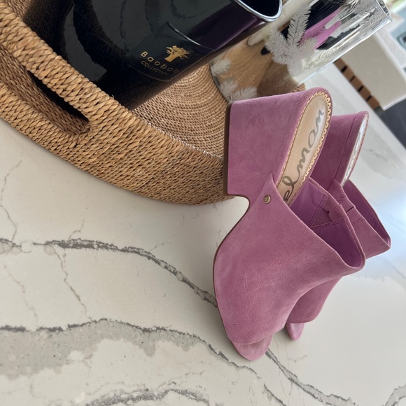 Sam Edelman Suede Heels-  Soft lilac Sz 7.5 - Picture 7 of 8